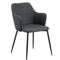 Eetkamerstoelen< Eetkamerstoel Iben Donkergrijs