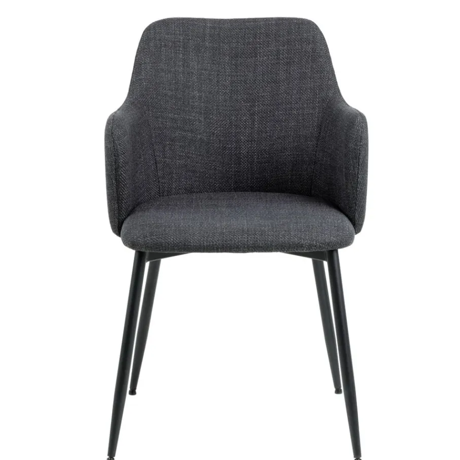 Eetkamerstoelen< Eetkamerstoel Iben Donkergrijs