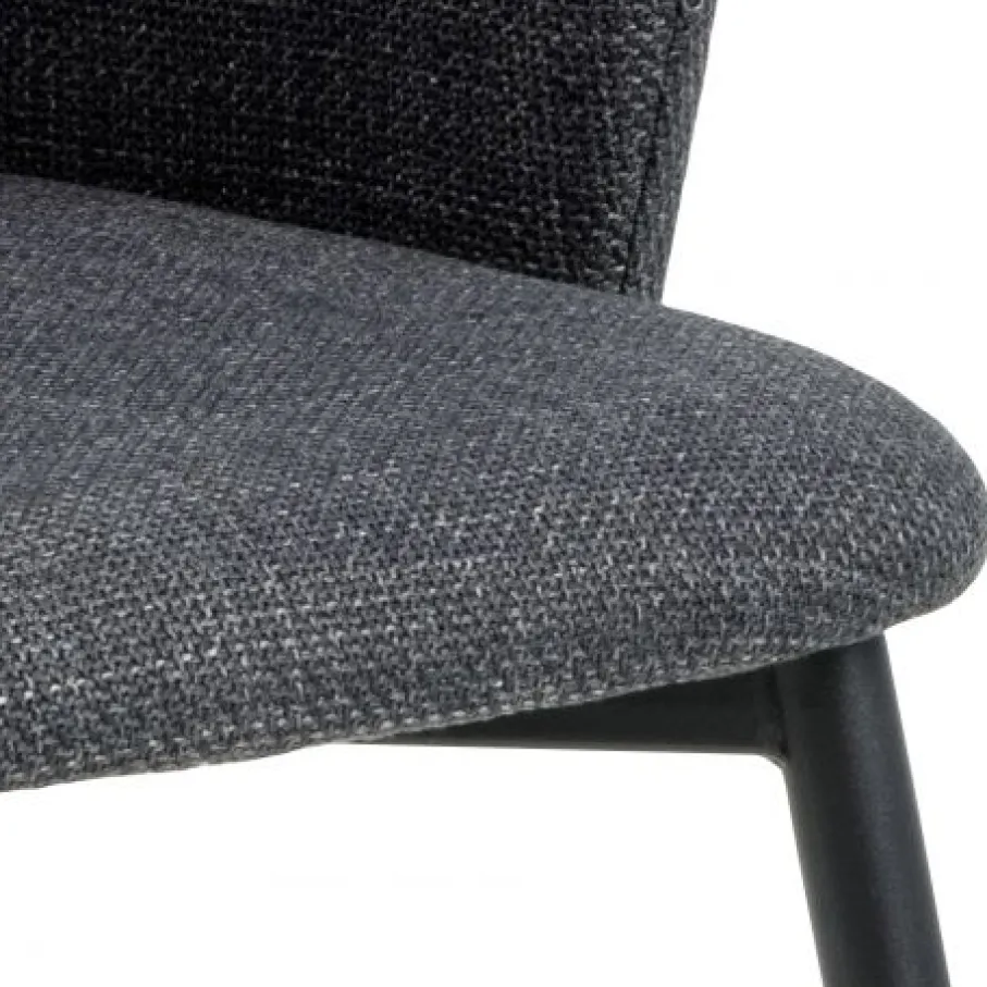 Eetkamerstoelen< Eetkamerstoel Iben Donkergrijs