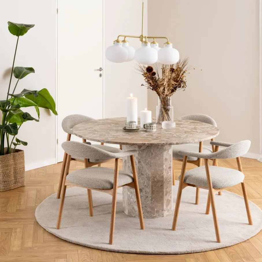 Eetkamerstoelen< Eetkamerstoel Ingmar Beige