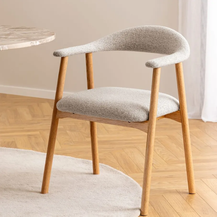 Eetkamerstoelen< Eetkamerstoel Ingmar Beige