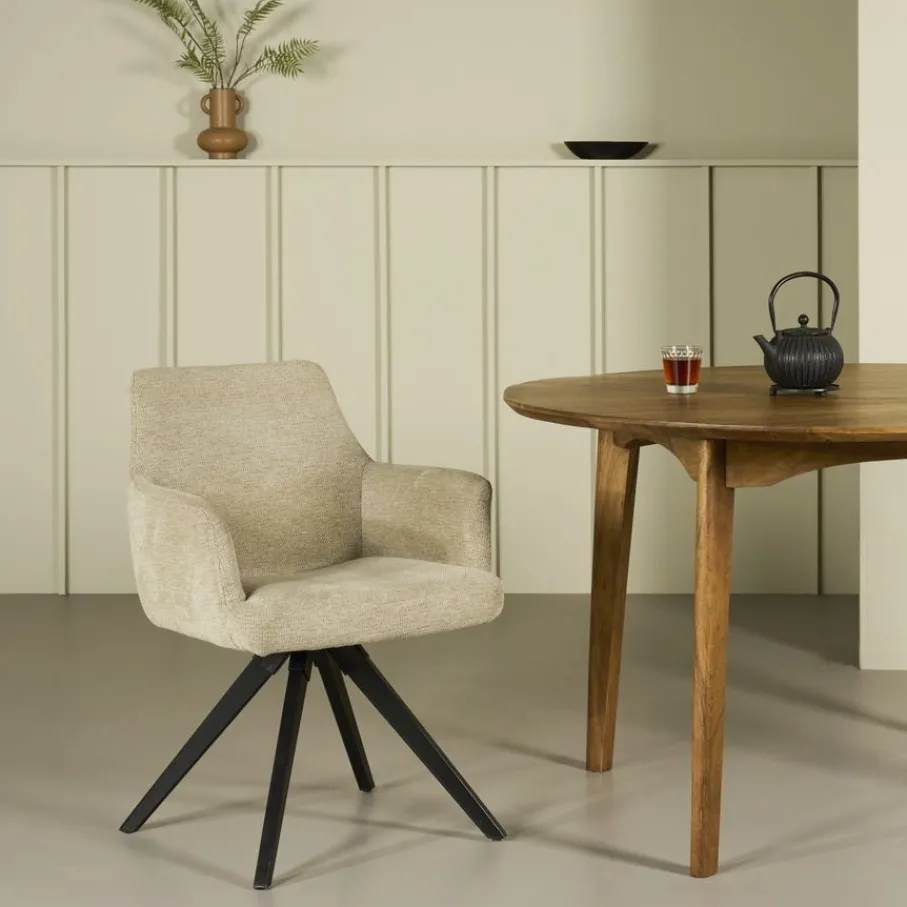 Eetkamerstoelen< Eetkamerstoel Jotun Beige