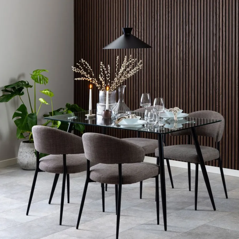 Eetkamerstoelen< Eetkamerstoel Jutta Taupe