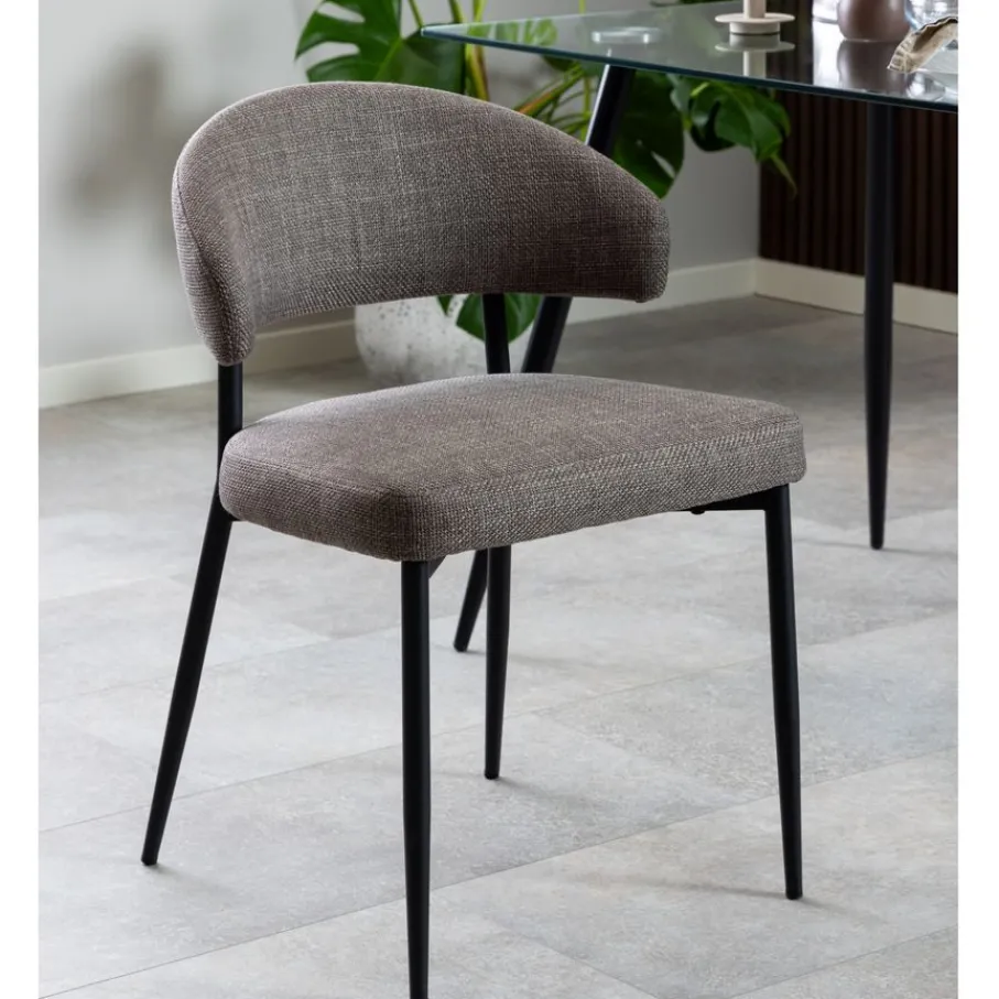 Eetkamerstoelen< Eetkamerstoel Jutta Taupe