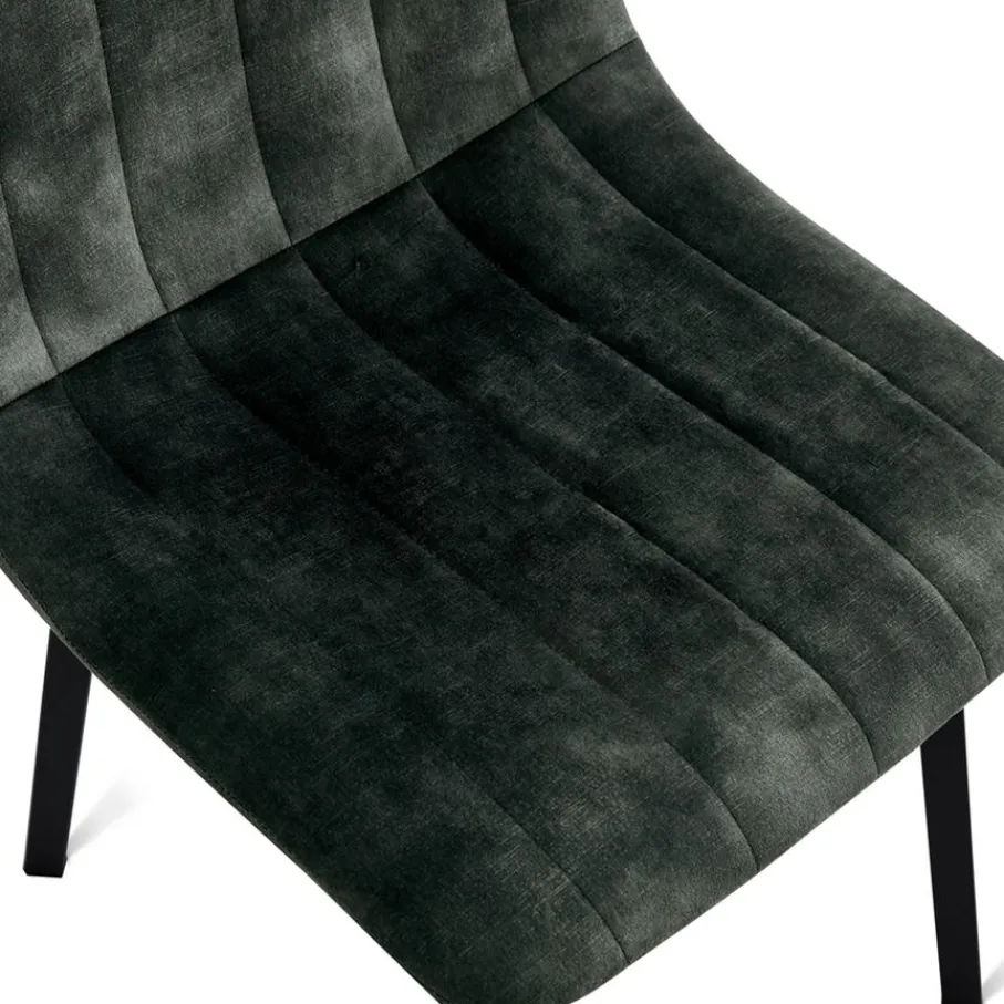 Eetkamerstoelen< Eetkamerstoel Kace Donkergroen