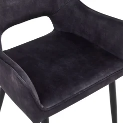 Eetkamerstoelen< Eetkamerstoel Kegan Antraciet