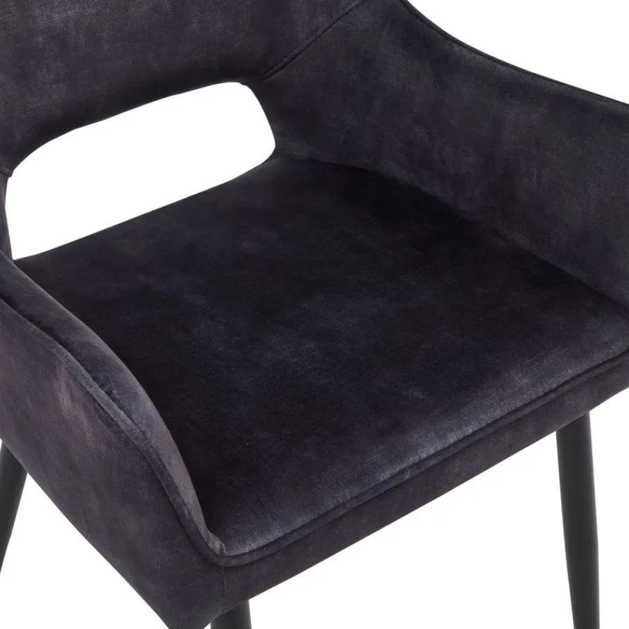 Eetkamerstoelen< Eetkamerstoel Kegan Antraciet
