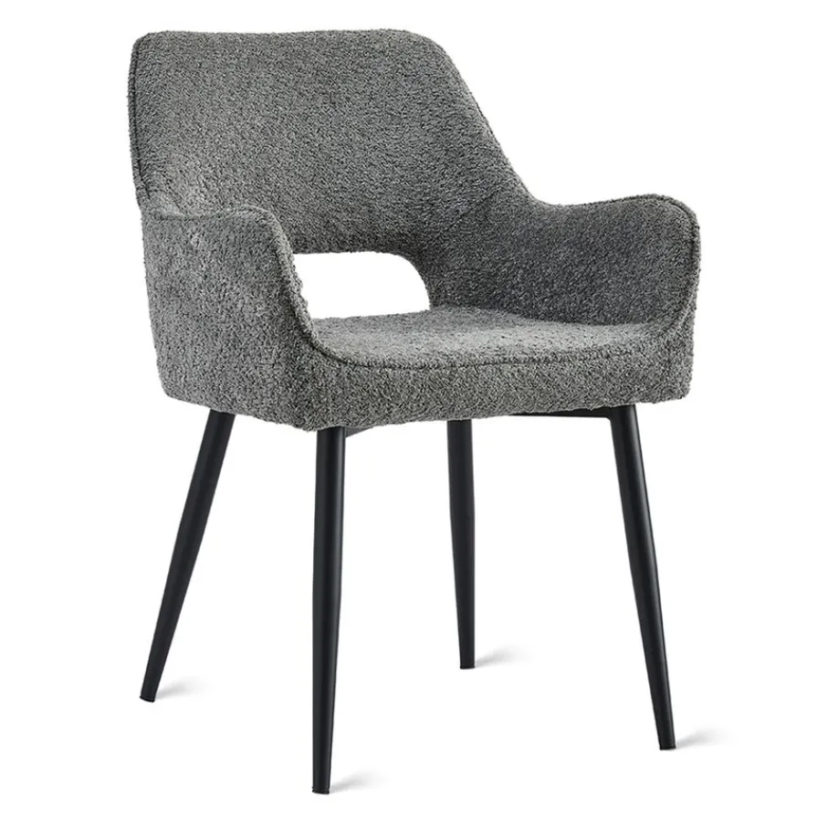 Eetkamerstoelen< Eetkamerstoel Kegan Antraciet