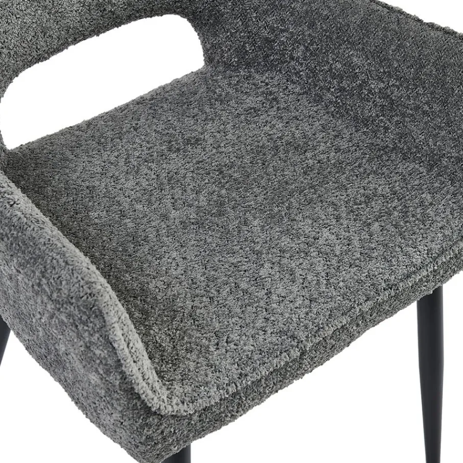 Eetkamerstoelen< Eetkamerstoel Kegan Antraciet