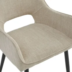 Eetkamerstoelen< Eetkamerstoel Kegan Beige