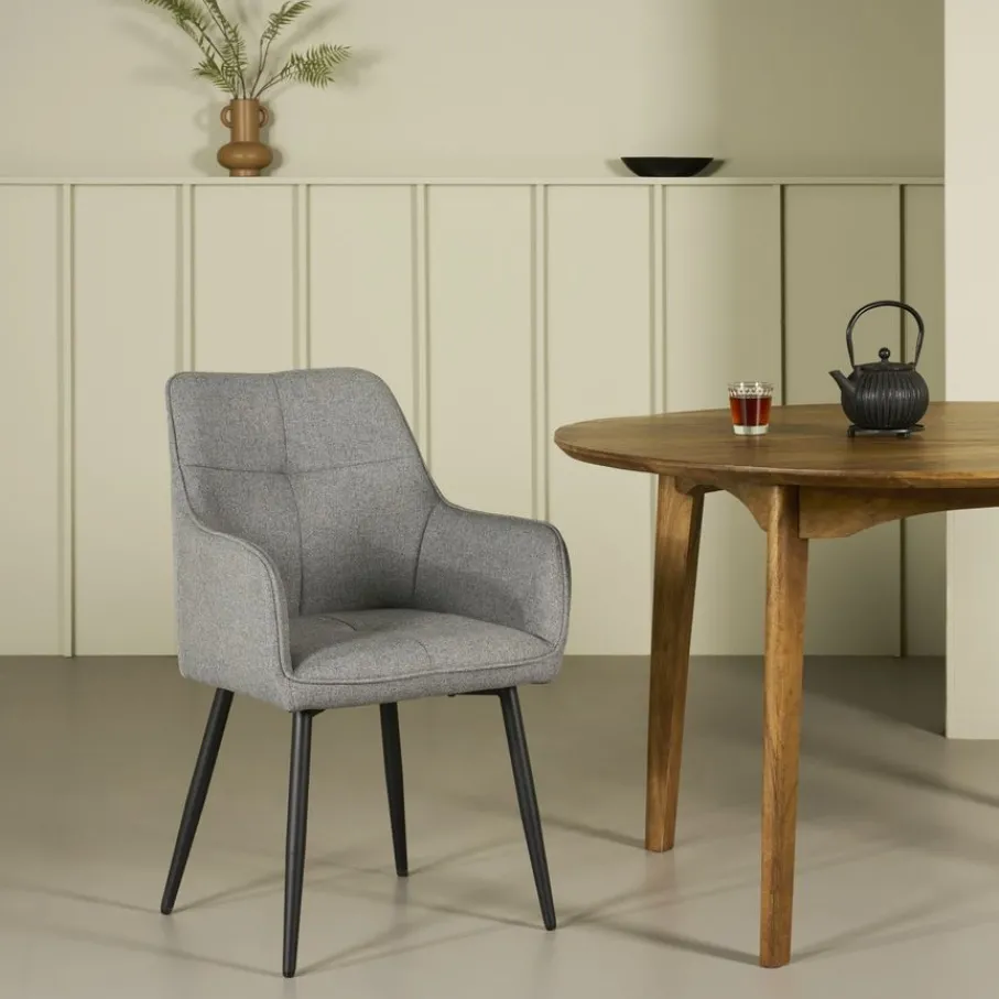 Eetkamerstoelen< Eetkamerstoel Leuven Grijs
