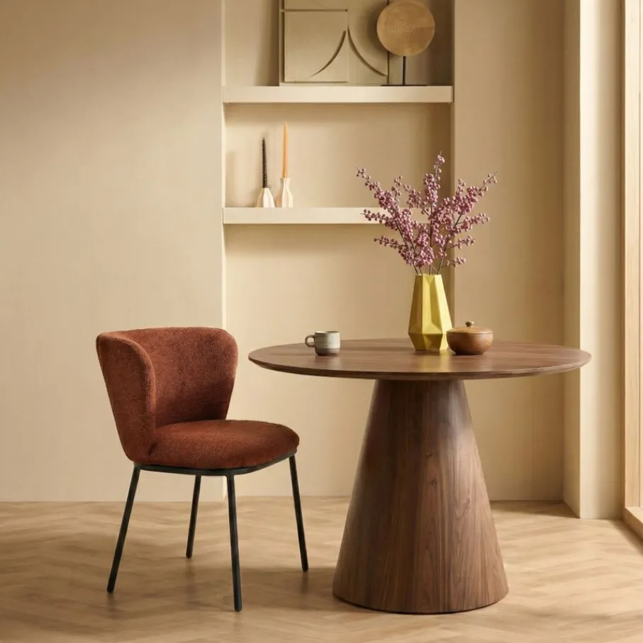 Eetkamerstoelen< Eetkamerstoel Maeve Roestbruin