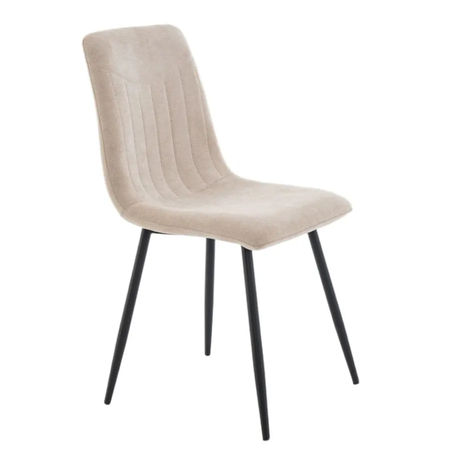 Eetkamerstoelen< Eetkamerstoel Nessa Beige