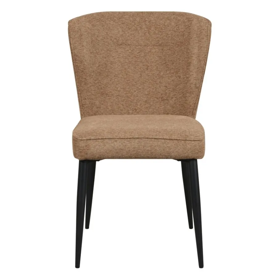 Eetkamerstoelen< Eetkamerstoel Reva Hazelnootbruin