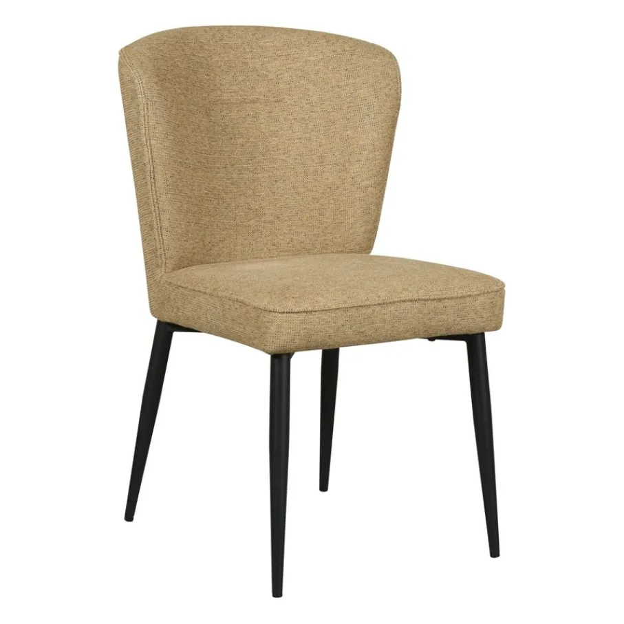 Eetkamerstoelen< Eetkamerstoel Reva Mosterdgeel