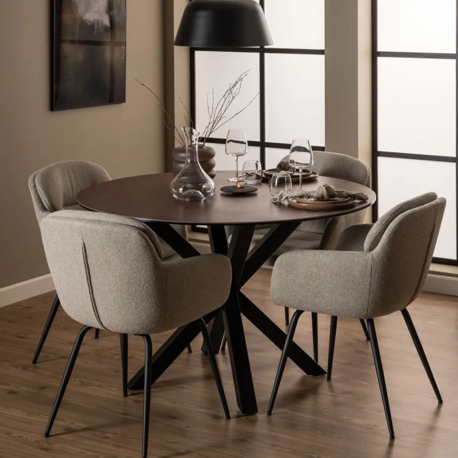 Eetkamerstoelen< Eetkamerstoel Rikke Beige
