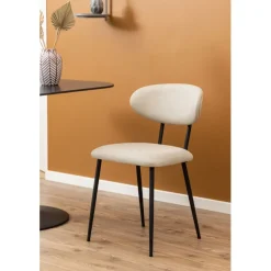 Eetkamerstoelen< Eetkamerstoel Silje Beige