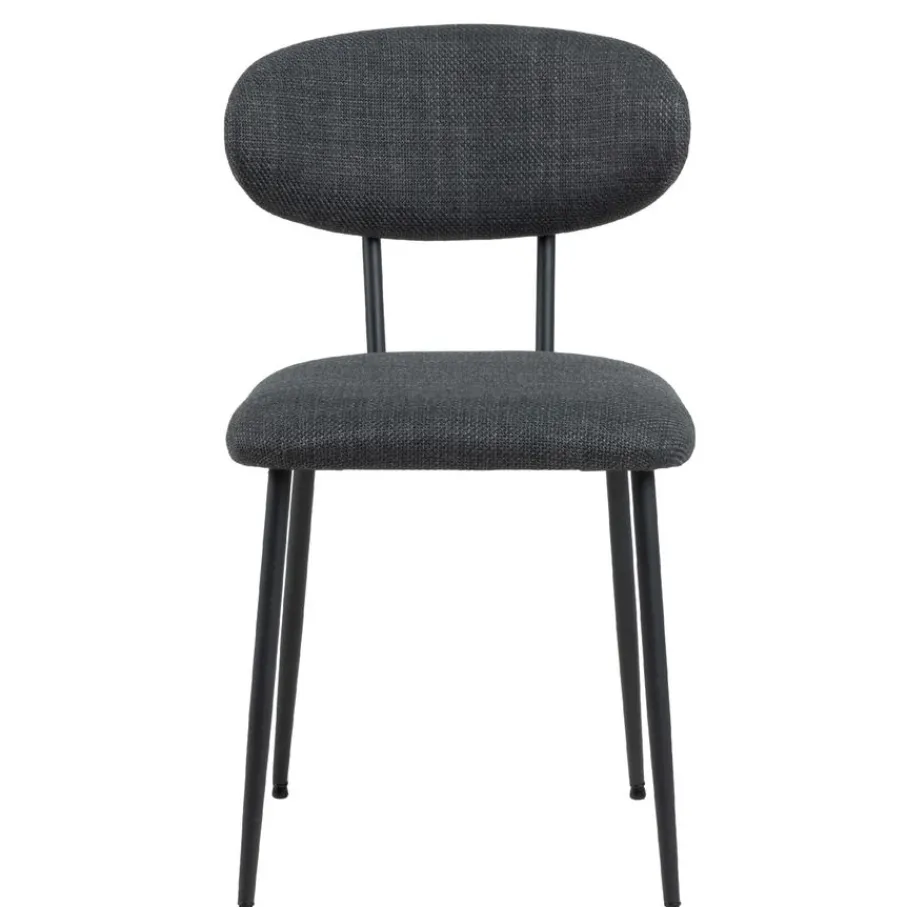 Eetkamerstoelen< Eetkamerstoel Silje Donkergrijs