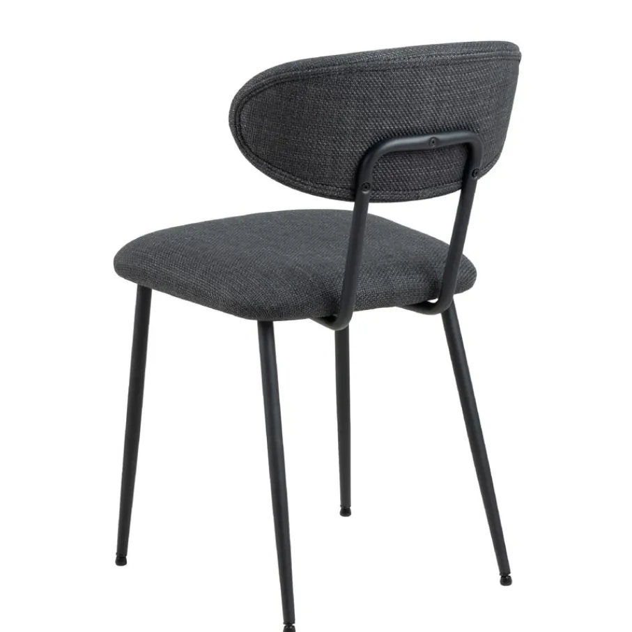Eetkamerstoelen< Eetkamerstoel Silje Donkergrijs