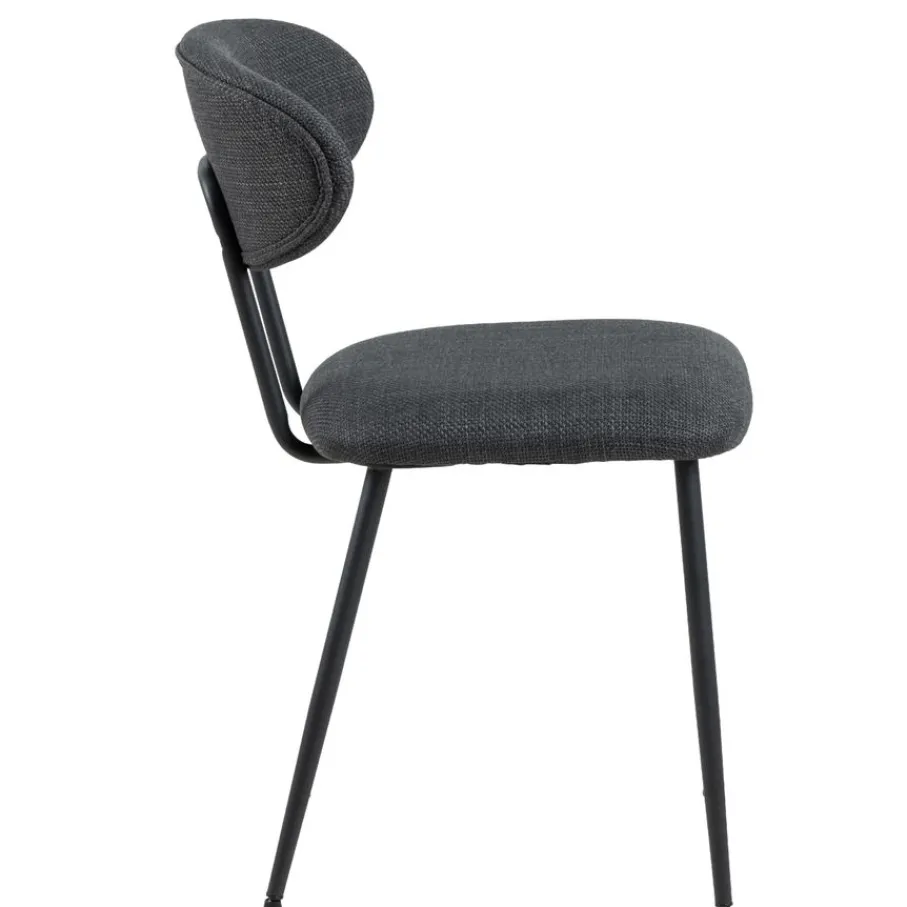 Eetkamerstoelen< Eetkamerstoel Silje Donkergrijs