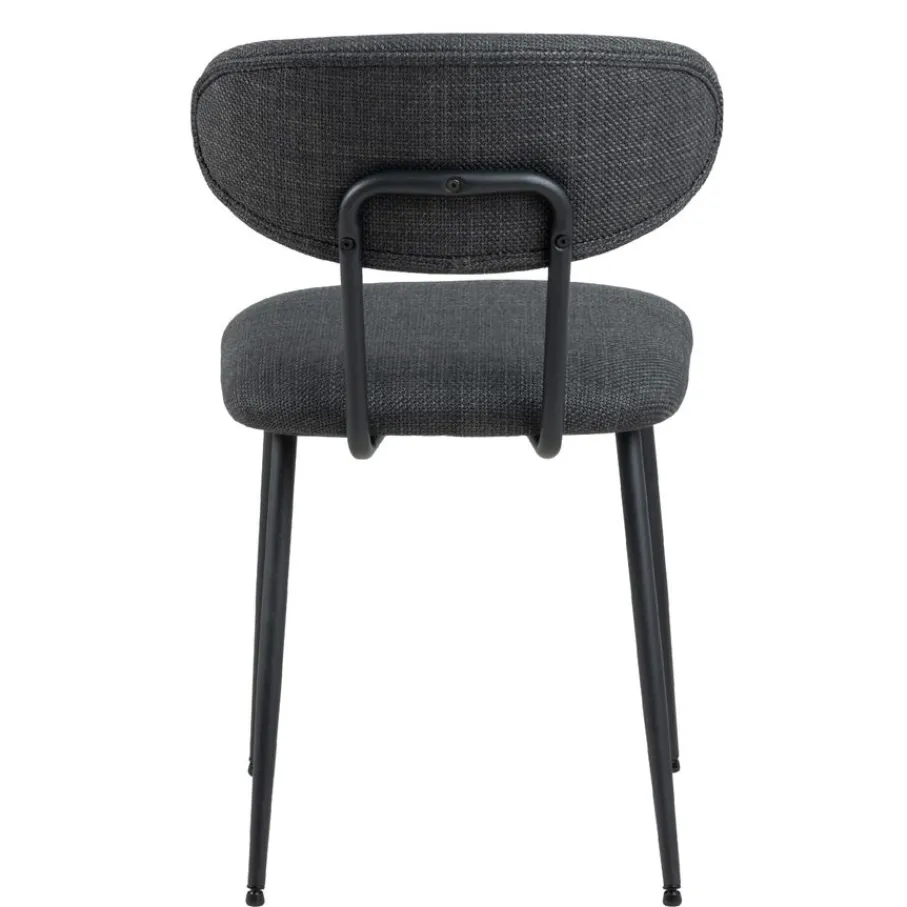 Eetkamerstoelen< Eetkamerstoel Silje Donkergrijs