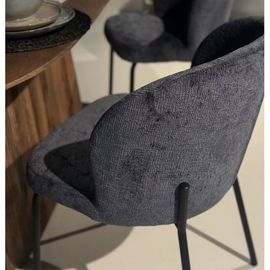 Eetkamerstoelen< Eetkamerstoel Tamar Antraciet