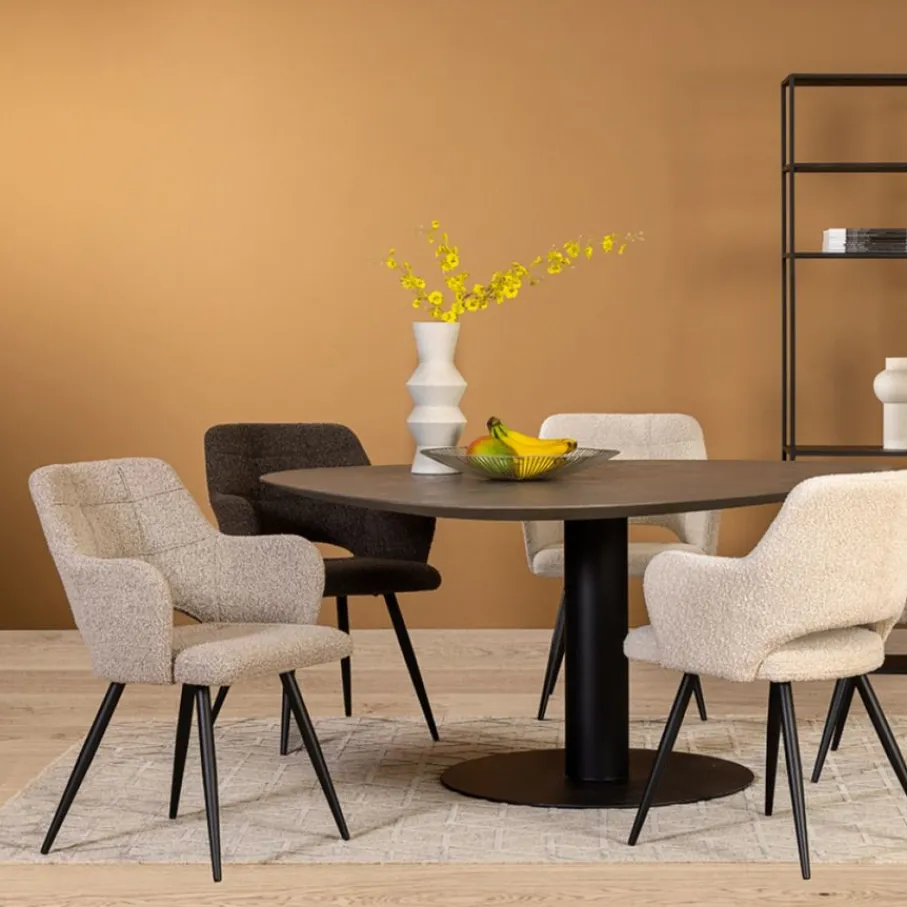 Eetkamerstoelen< Eetkamerstoel Ziggy Beige