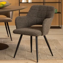 Eetkamerstoelen< Eetkamerstoel Ziggy Bruin