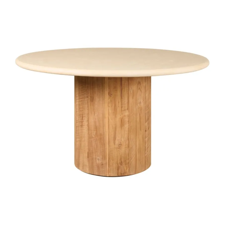 Eettafels< Eettafel Doble Naturel - Ø 130 cm