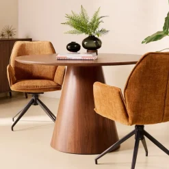 Eettafels< Eettafel Eli Walnoot - Ø 120 cm