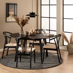 Eettafels< Eettafel Guss Zwart - Ø 140 cm
