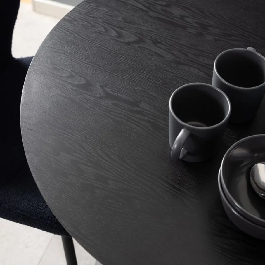 Eettafels< Eettafel Heeze - Ø 80 cm Zwart