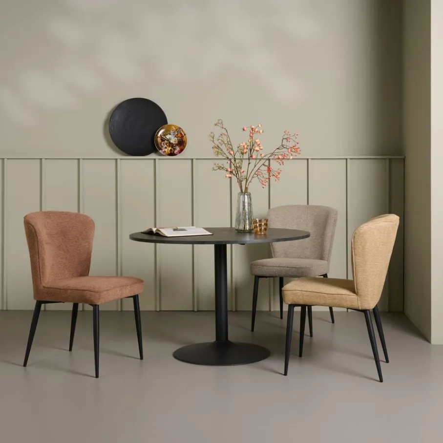 Eettafels< Eettafel Heeze Zwart - Ø 110 cm