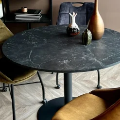 Eettafels< Eettafel Heeze Zwart - Ø 110 cm