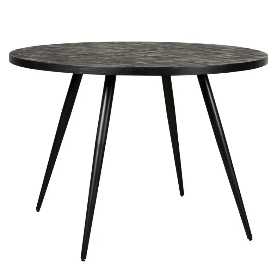 Eettafels< Eettafel Helsinge Zwart - Ø 130 cm