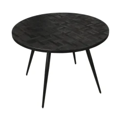 Eettafels< Eettafel Helsinge Zwart - Ø 130 cm