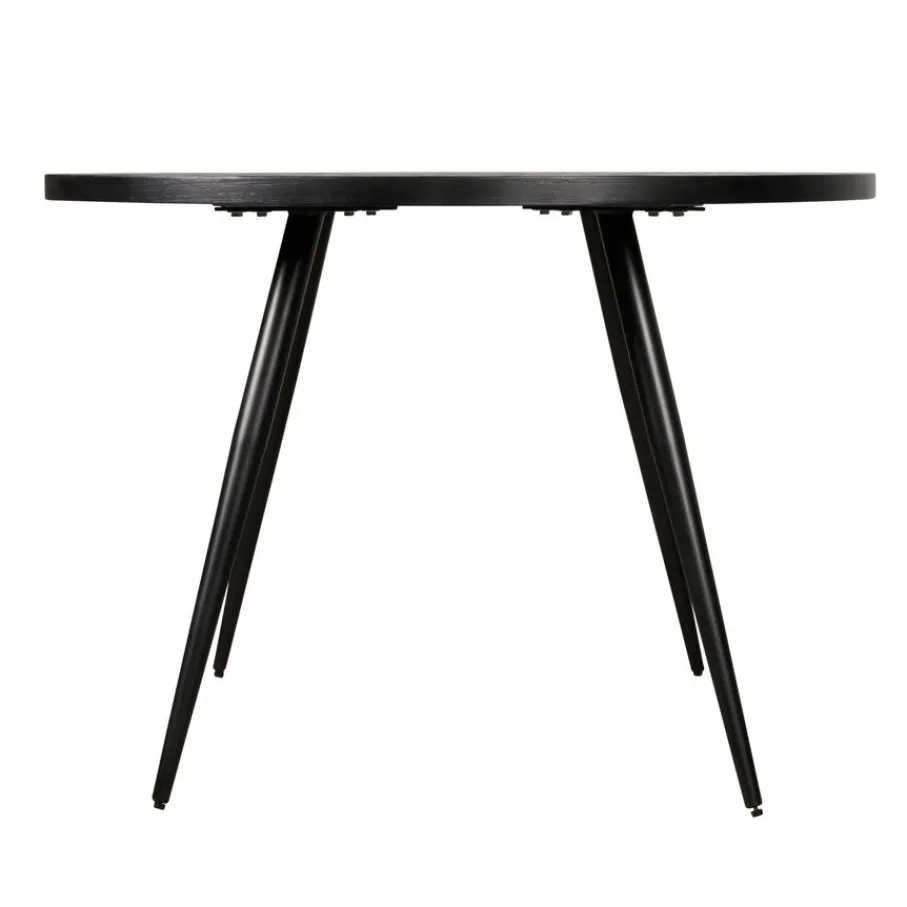 Eettafels< Eettafel Helsinge Zwart - Ø 130 cm