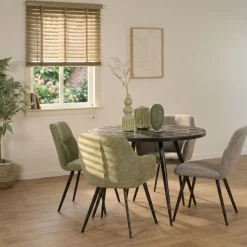 Eettafels< Eettafel Helsinge Zwart - Ø 130 cm