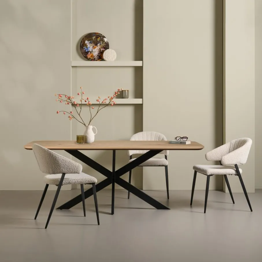 Eettafels< Eettafel Holendrecht Naturel - 200x100 cm