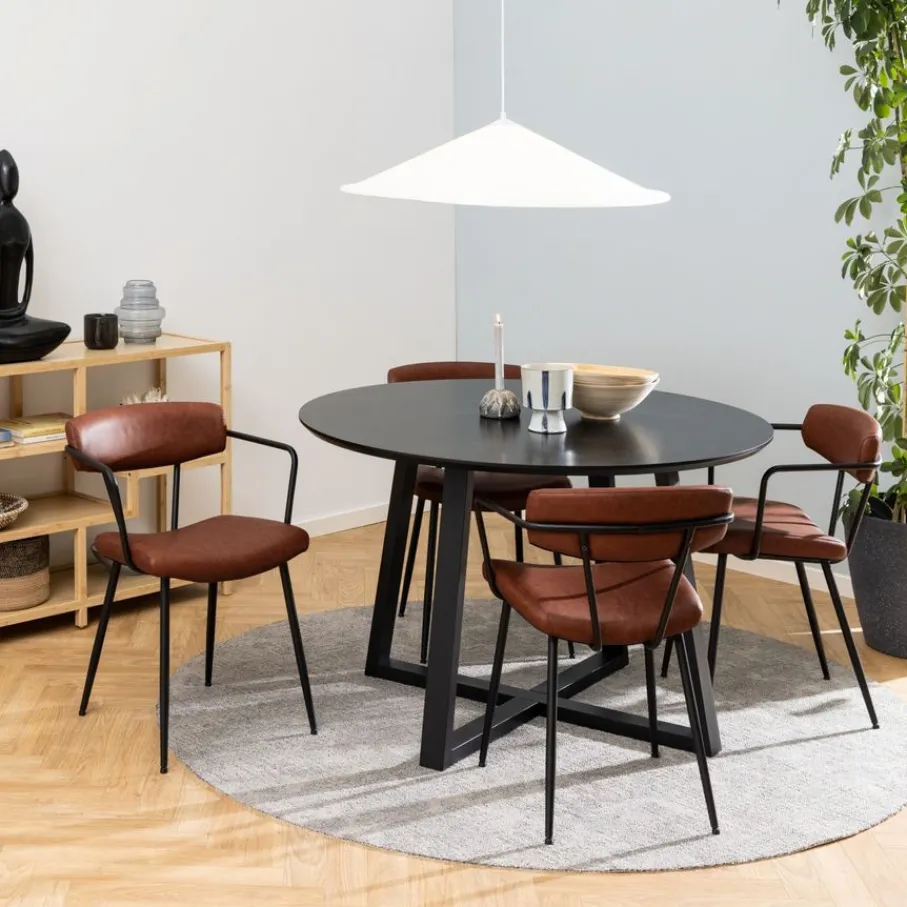 Eettafels< Eettafel Jonna Zwart - Ø 120 cm