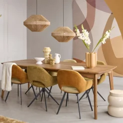 Eettafels< Eettafel Lerma Bruin - 220x105 cm