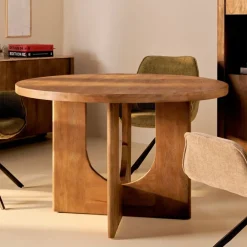Eettafels< Eettafel Liam Kastanjebruin - Ø 120 cm