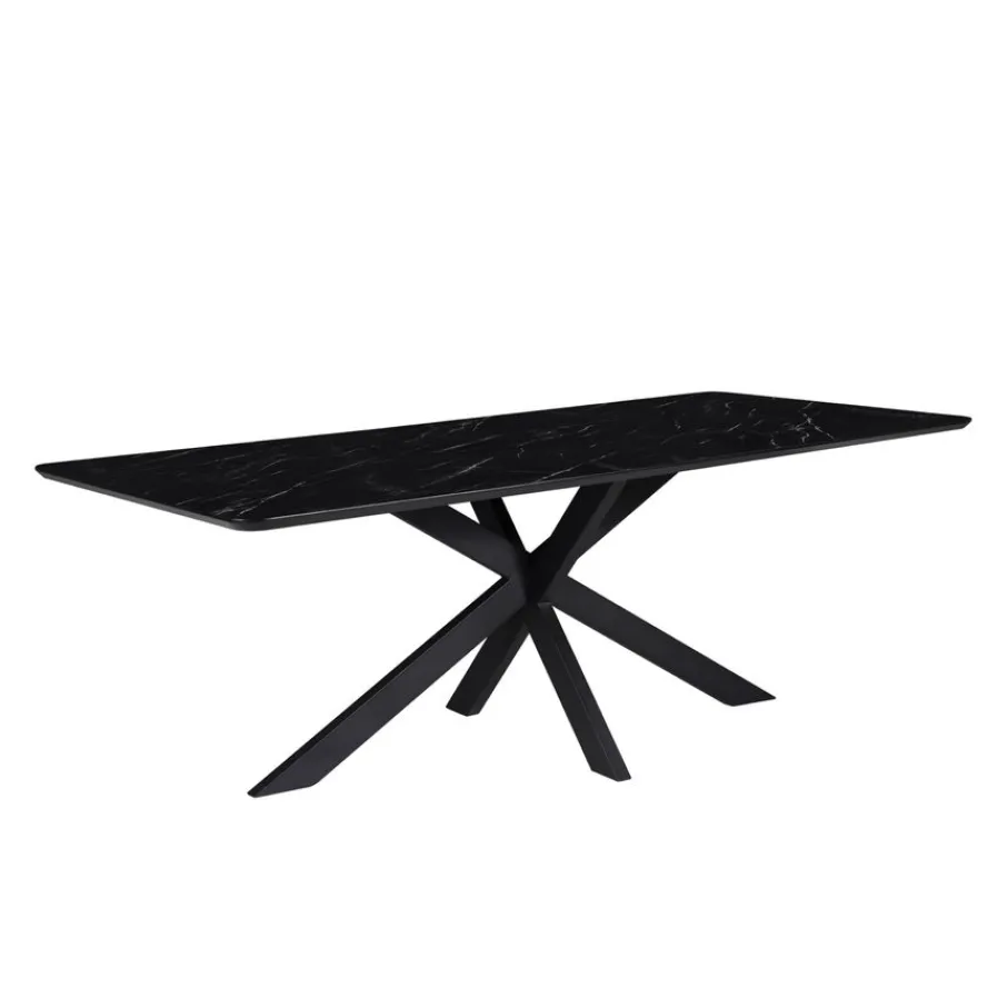 Eettafels< Eettafel Nyborg Zwart - 190x95 cm