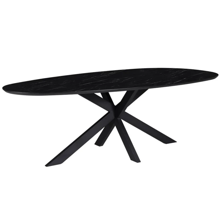Eettafels< Eettafel Nyborg Zwart - 225x115 cm