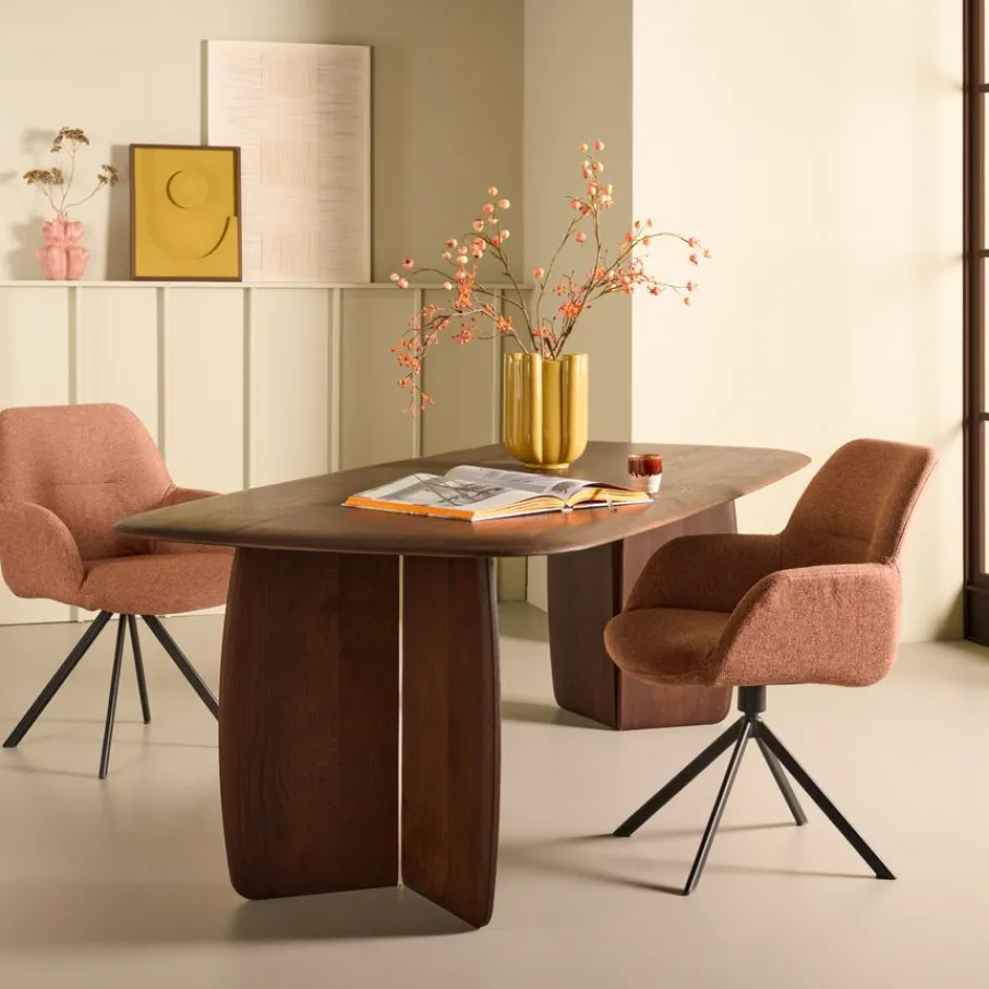 Eettafels< Eettafel Quick Bruin - 240x100 cm