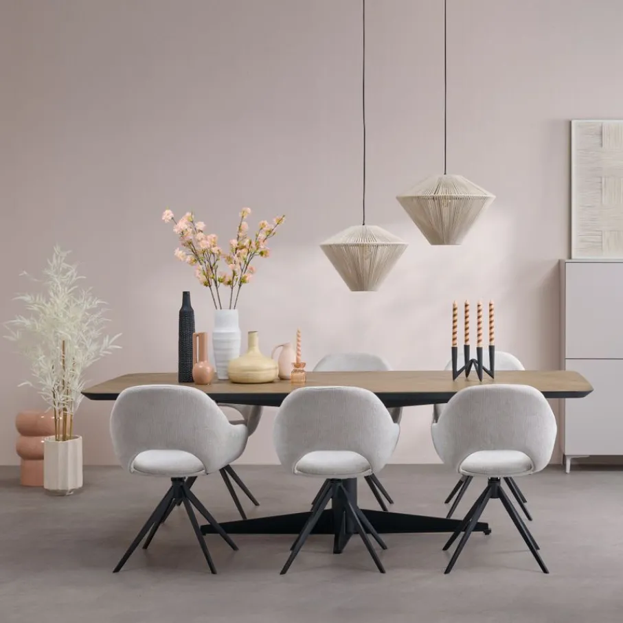 Eettafels< Eettafel Stavern Naturel - 240x100 cm