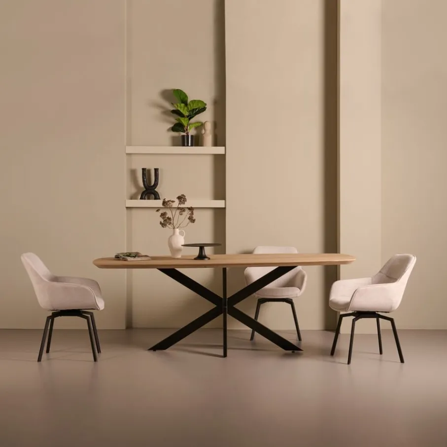 Eettafels< Eettafel Viborg Naturel - 220x100 cm