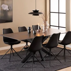 Eettafels< Eettafel Vikten Bruin - 200x100 cm