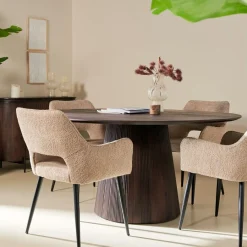 Eettafels< Eettafel Viktor Donkerbruin - Ø 150 cm