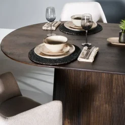Eettafels< Eettafel Viktor Donkerbruin - 230x110 cm